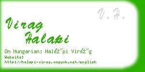 virag halapi business card